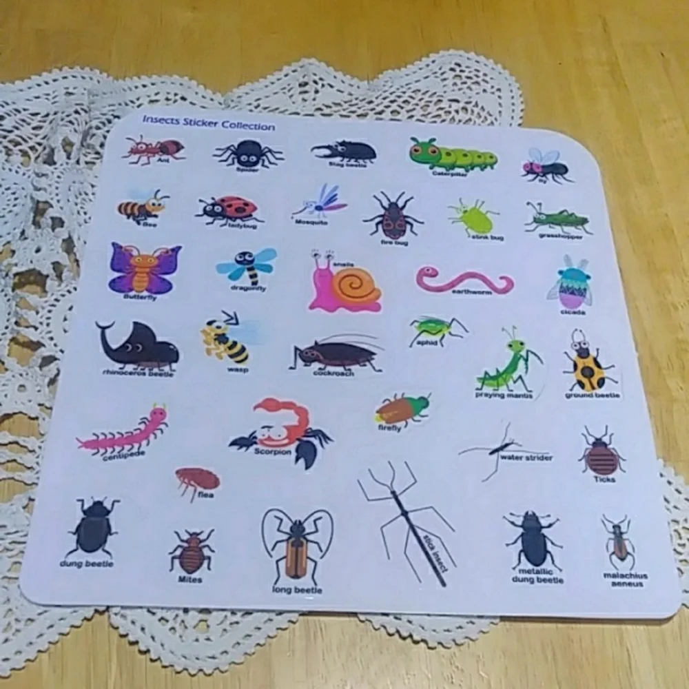 My first sticker book, insects!